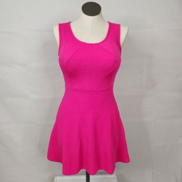 Gianni Bini Dresses & Skirts - GB Gianni Bini Magenta Hot Pink Sleeveless Fit & Flare Skater Dress Sz S